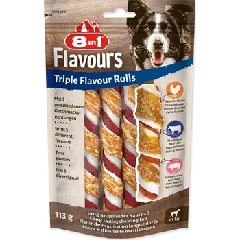 Pamlsek pro psa Pochoutka 8in1 Triple Flavour rolka žvýkací 3ks