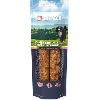 Krmivo pro psa Pochoutka Ontario Protein kuře, žvýkací rolka velká 2ks 25,4cm