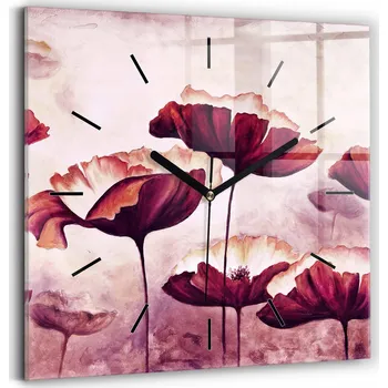 Hodiny Nástěnné hodiny Wallfluent růžové 30 cm