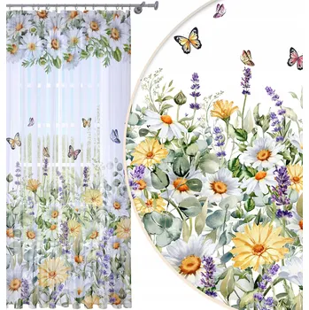 Obraz HOTOVÁ ZÁCLONA 140x250 VOÁL BAREVNÝ VZOR NA ŽABKY 807