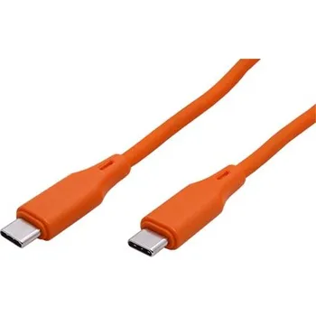 Datový kabel ROLINE USB 2.0 kabel USB C(M) - USB C(M), silikon, 60W, 1m, oranžový - 11.02.9124