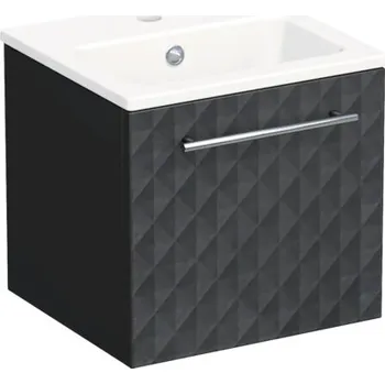 Koupelnový nábytek Koupelnová skříňka s umyvadlem Intedoor TRENTA 40 cm černá matná TRE MINI 40 1Z S U129