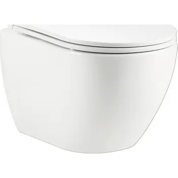 Klozet Závěsné WC form&style SAMAR bez splachovacího kruhu vč. WC prkénka