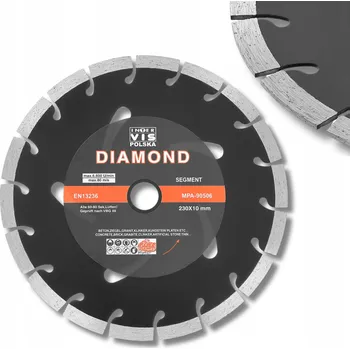 Řezný kotouč DIAMANTOVÝ KOTOUČ PRO ŘEZÁNÍ BETONU KOSTKY SEGMENT 230x22 mm