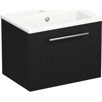 Koupelnový nábytek Koupelnová skříňka s umyvadlem Intedoor TRENTA 50 cm černá matná TRE MINI 50 1Z S A9276