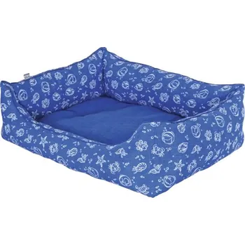 Pelíšek pro psa Pelíšek Kiwi & Friends modrý M