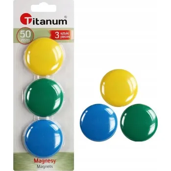 Barevné MAGNETY na TABULE 50 mm Sada 3 Kusů Tabulové MAGNETY Malé