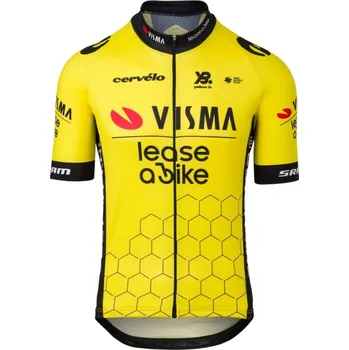 cyklistický dres RAPIDGEAR Cyklistický dres s krátkým rukávem - REPLICA VISMA 2025 - žlutá 2XL
