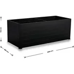 Trestles Vyvýšený kovový záhon Jumbo - černý