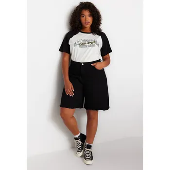 Dámské kraťasy Dámské kraťasy Trendyol Denim Trendyol černá 1933617