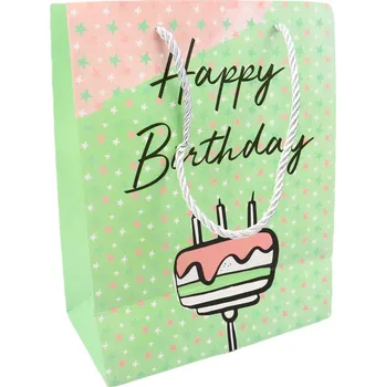 Dárková krabička Pro Háčkování Papírová taška Birthday 23x18 cm, zelená