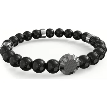 Náramek Guess Pánský korálkový náramek Racer Tag JUMB04049JWSTBKT/U + 2 měsíce na vrácení zboží