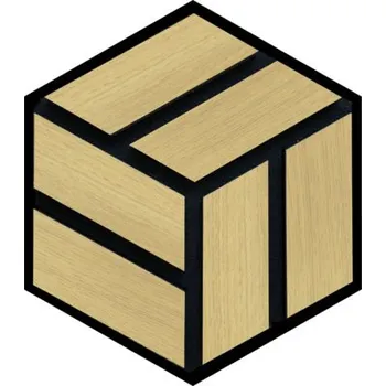 akustický panel Akustický panel HEXAGON 19x300x260 mm dub přírodní foliovaný