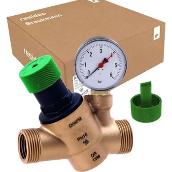 regulátor tlaku vody Honeywell Redukční ventil regulátor tlaku vody 1/2" D04FM-1/2A + MANOMETR