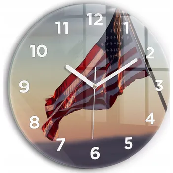 Hodiny Nástěnné hodiny Wallfluente modré 30 cm