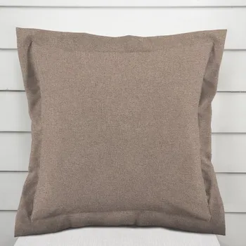 Povlak na polštářek Dekorační povlak na polštář s lemem BKR-502 Světle hnědý režný 50 x 50 cm