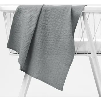 látková plena Mušelínová plena/dečka Nature MSN-062 Šedá 120x120 cm