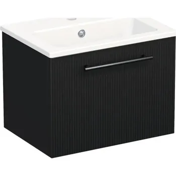 Koupelnový nábytek Koupelnová skříňka s umyvadlem Intedoor TRENTA 50 cm černá matná TRE MINI 50 1Z B A9276