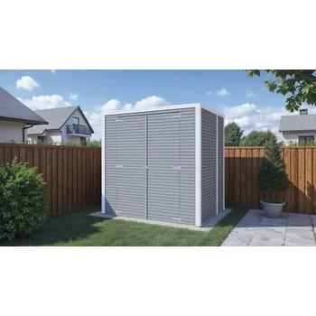 Zahradní domek Zahradní domek Bertilo Cubico 2 Fineline 207x157 cm světle šedý