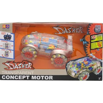 RC model auta RC auto s kouřovým efektem a transparentním designem