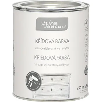 barva na zeď Křídová barva StyleColor světle šedá 750 ml