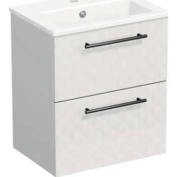 Koupelnový nábytek Koupelnová skříňka s umyvadlem Intedoor TRENTA 50 cm bílá matná TRE MINI 50 2Z B B073