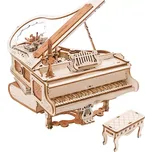 Robotime Rokr Drevené mechanické 3D puzzle Čarovný klavír 223 ks