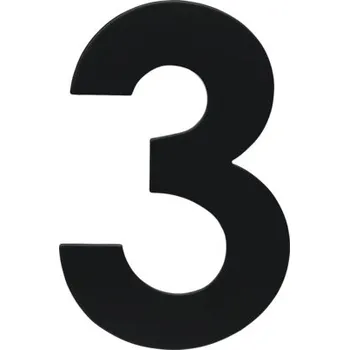 Domovní číslo Nerezové číslo RN.120L.3.CE v plochém „2D“ provedení, matná černá