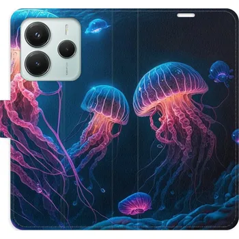 Pouzdro na mobilní telefon Flipové pouzdro iSaprio - Jellyfish - Xiaomi Redmi Note 14 5G