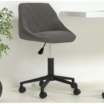 OMAXI Otočná kancelářská židle tmavě šedá samet 538654