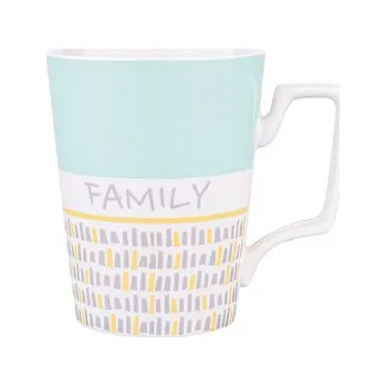 Hrnec HRNEC KONICKÝ VYSOKÝ NBC 560ML VZOR FAMILY MENTOVO-ZELENÝ