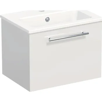 Koupelnový nábytek Koupelnová skříňka s umyvadlem Intedoor TRENTA 50 cm bílá vysoce lesklá TRE MINI 50 1Z S A0016