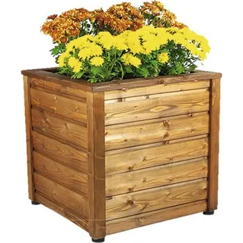 Květináč Květináč dřevěný KVADRANT gigant 55 x 55 x 50 cm