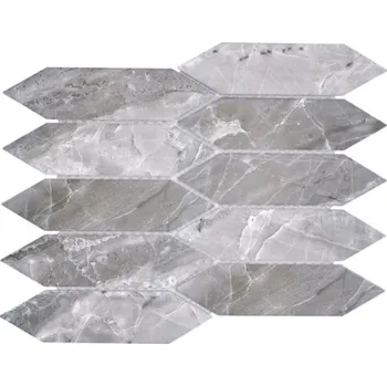 Keramická mozaika CIM LHX GSD šestihranná dlouhá PICKET grey stone dark 27,55x31,3cm