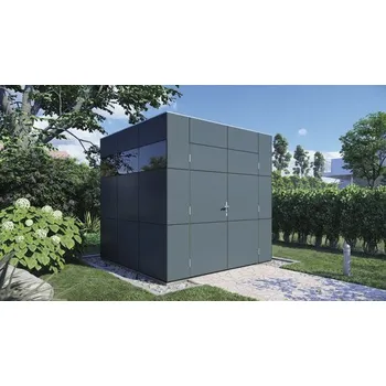 Zahradní domek Dřevěný zahradní domek Bertilo Design HPL 1 šedý/antracit 230 x 228 cm