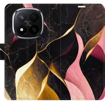 Pouzdro na mobilní telefon Flipové pouzdro iSaprio - Gold Pink Marble 02 - Xiaomi Redmi Note 14 Pro 5G/14 Pro+ 5G