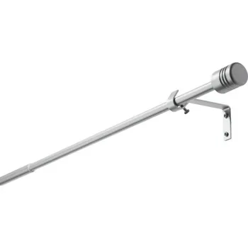 Teleskopická garnýž sada válec kovová Ø 13/16 mm 200-300 cm stříbrná