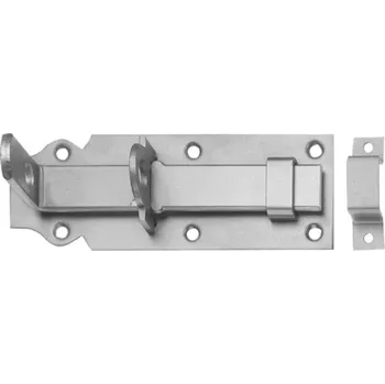 Tesařské kování Zámková zástrč s plochým úchytem a poutkem 100 x 44 mm, nerez