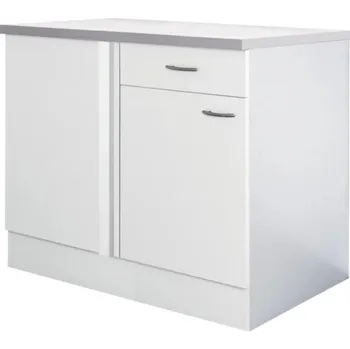 Rohová kuchyňská skříňka spodní Flex WellPalmaria/Wito šířka 110 cm bílá