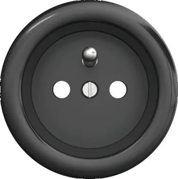 Elektrická zásuvka Zásuvka KLIKLAP 230 V/16 A, černá (bez rámečku)