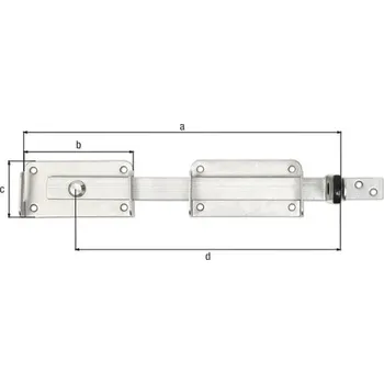 Garážová vrata Petlice na dvoukřídlá vrata 320 x 55 x 115 mm, nerez