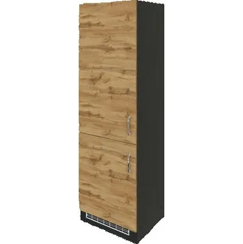 Kuchyňská skříňka Skříň pro vestavnou lednici výšky 178 cm Held Möbel Sorrento 60 x 60 x 200 cm dub světlý matný šedá matný