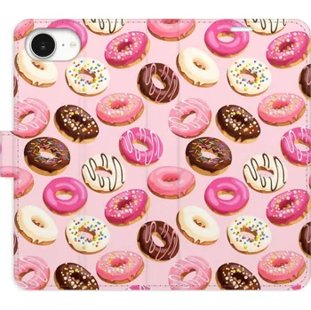 Pouzdro na mobilní telefon Flipové pouzdro iSaprio - Donuts Pattern 03 - iPhone 16e