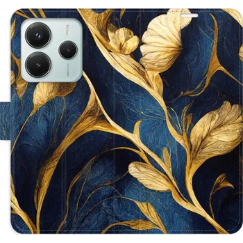 Pouzdro na mobilní telefon Flipové pouzdro iSaprio - GoldBlue - Xiaomi Redmi Note 14 5G