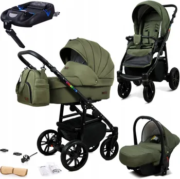 Kočárek Dětský kočárek 4v1 BabyLux ColorLux: sporťák, hluboká korba, autosedačka, základna ISOFIX