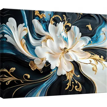 Obraz OBRAZ DO LOŽNICE OBÝVÁKU KUCHYNĚ ABSTRAKCE KVĚTINY NA PLÁTNĚ NA ZEĎ 120x80