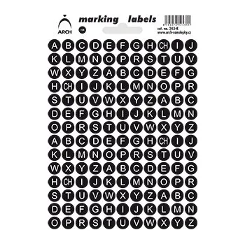 Speciální papír Samolepicí kolečka 8 mm s abecedou černé 958038