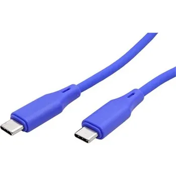 Datový kabel ROLINE USB 2.0 kabel USB C(M) - USB C(M), silikon, 60W, 1m, modrý - 11.02.9123