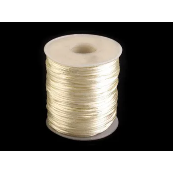 Příze Saténová šňůra Ø1 mm, barva 02 vanilková