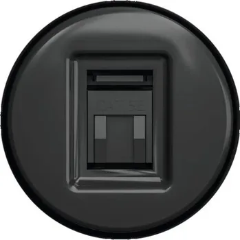 Elektrická zásuvka Datová zásuvka KLIKLAP CAT.5E, černá (bez rámečku)